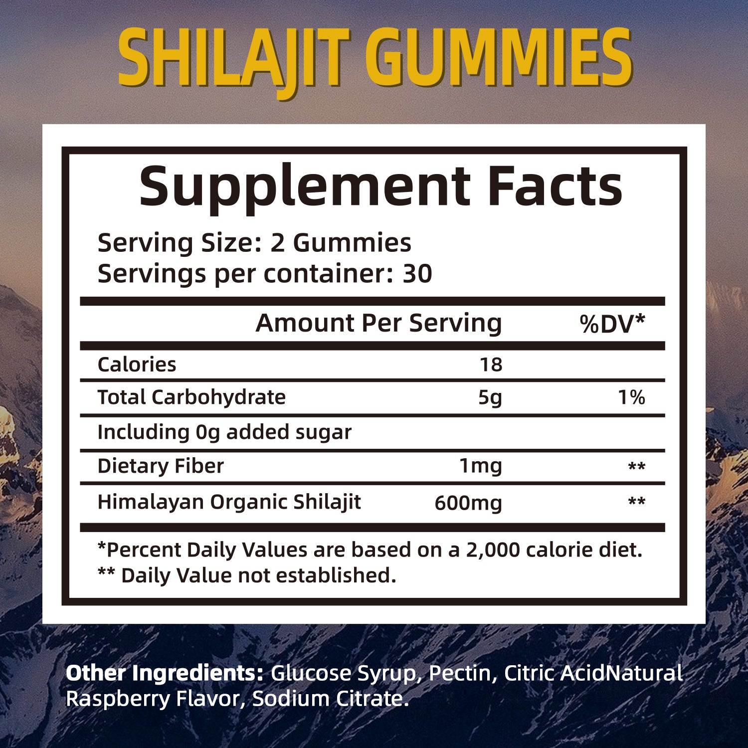 Hot Sale Gold Shilajit Gummies Bottle Package